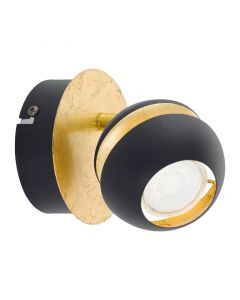 Golden modern ceiling spotlight steel, Josse
