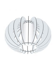 White rustic ceiling light wood, Kiran