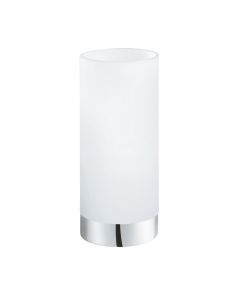 Chrome modern table lamp glass, Asiye, with switch
