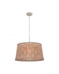 Rustic pendant light wood, Berry