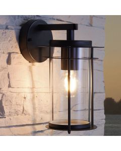 Black outdoor light glass, Bijou, IP44