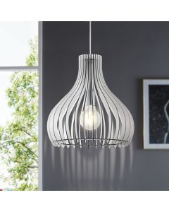 Wood pendant light white, Betsy