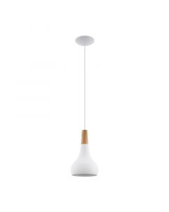White pendant light steel, Tjebbe