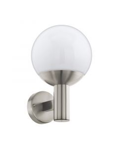 Silver modern outdoor light stainless steel, Baukje, IP44
