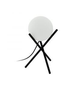 Black classic table lamp steel, Made, with switch