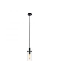 Black modern pendant light glass, Jovanni
