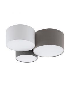 White modern flush ceiling light steel, Regina