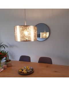 Beige modern pendant light fabric, Megan