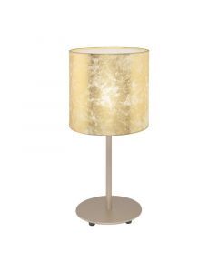 Beige modern table lamp metal, Megan, with switch