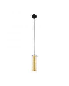 Golden modern pendant light glass, Barceno