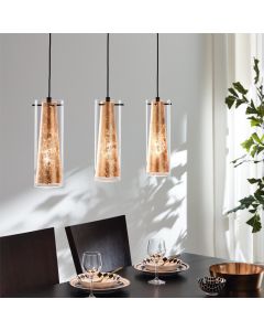 Golden modern pendant light glass, Barceno
