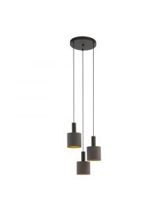 Brown modern pendant light fabric, Mies