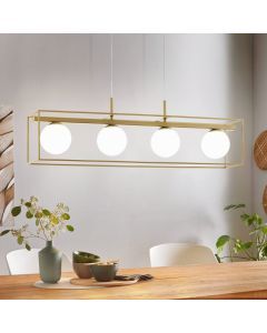 Beige classic pendant light steel, Yorick
