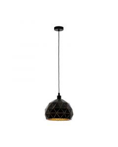 Black modern pendant light steel, Silva