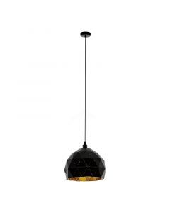 Black modern pendant light steel, Silva