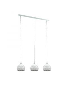 White modern pendant light steel, Silva