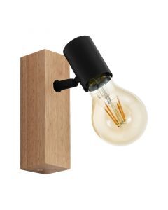 Wood ceiling spotlight brown, Anton