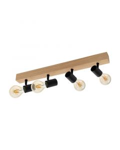 Wood ceiling spotlight brown, Anton