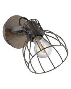 Wood ceiling spotlight brown, Tjarda