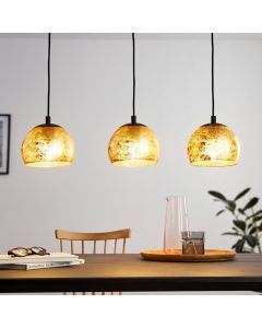Golden design pendant light glass, Gaston