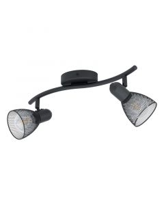 Black industrial ceiling spotlight steel, Madelene