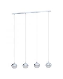 Chrome pendant light steel, Evelyn