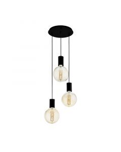 Black pendant light steel, Samed