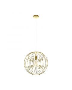 Yellow industrial pendant light steel, Josiah