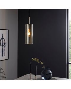 Nickel design pendant light glass, Tino