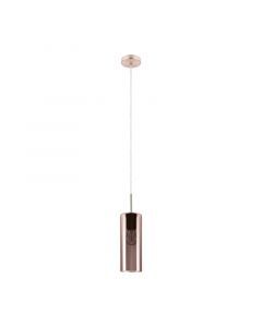 Copper design pendant light glass, Tino