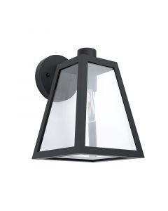 Black modern outdoor light aluminium, Laurens, IP44