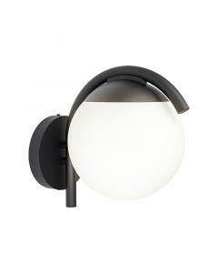 Black modern outdoor light steel, Lynne, IP44