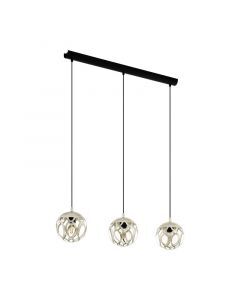 Grey modern pendant light steel, Eveliene