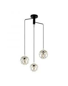 Grey modern pendant light steel, Eveliene