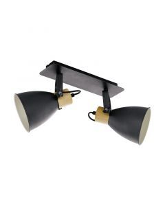 Wood ceiling spotlight grey, Nickey