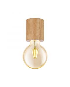 Wood flush ceiling light brown, Yannic