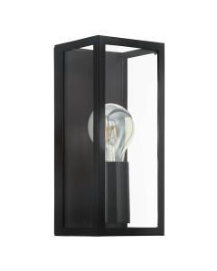 Black modern bathroom wall light glass, Amadou, IP44