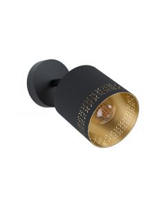 Black modern ceiling spotlight steel, Niko