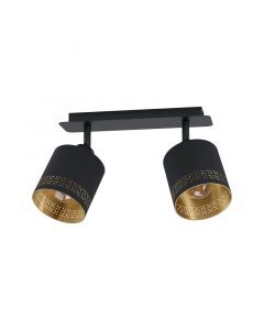 Black modern ceiling spotlight steel, Niko