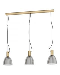 Bronze modern pendant light glass, Driek