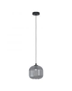 Black retro pendant light glass, Elvera