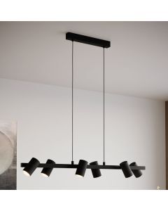 Black modern pendant light steel, Patrice