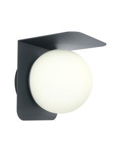 Black modern outdoor light aluminium, Lute, IP44