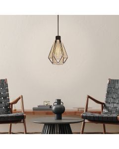 Brown rustic pendant light steel, Yessica