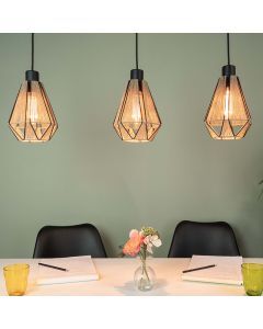 Brown rustic pendant light steel, Yessica