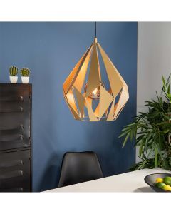 Golden industrial pendant light aluminium, Acri