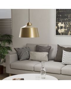 Golden industrial pendant light aluminium, Kwinten