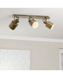 Golden industrial ceiling spotlight aluminium, Kwinten
