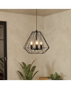 Black industrial pendant light aluminium, Kwok