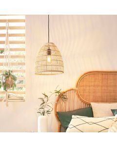 Wood pendant light brown, Wilfried